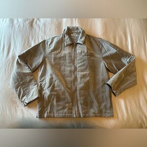 Mens YoungLA 529 Crinkled Lightweight Reflective Jacket - Light Grey Size Large